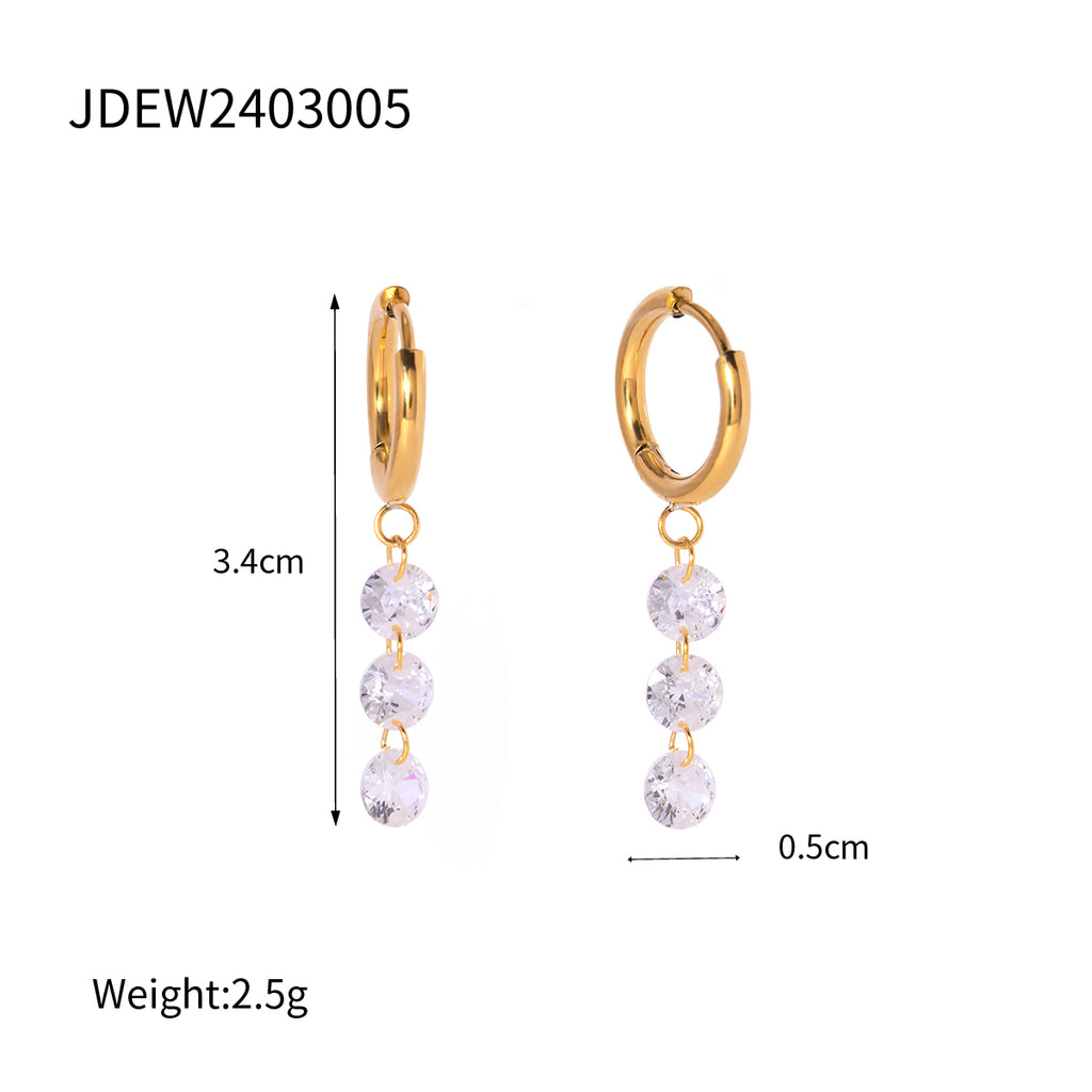 Celestial Drop Hoop Earrings