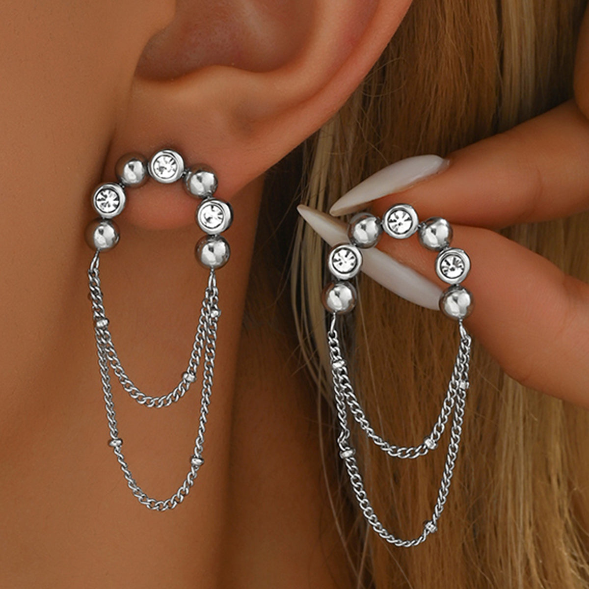 Celestial Drip Chain Earrings