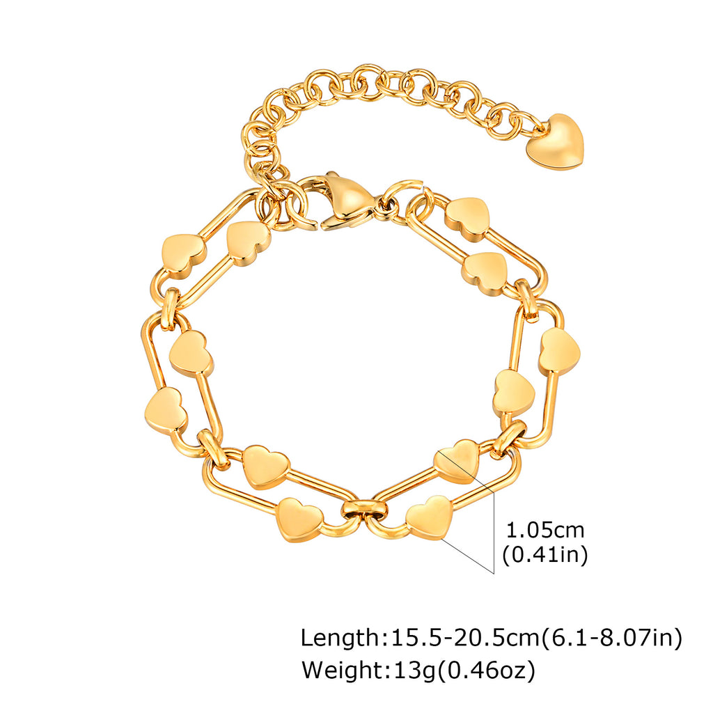 Golden Heartlinks Harmony Bracelet