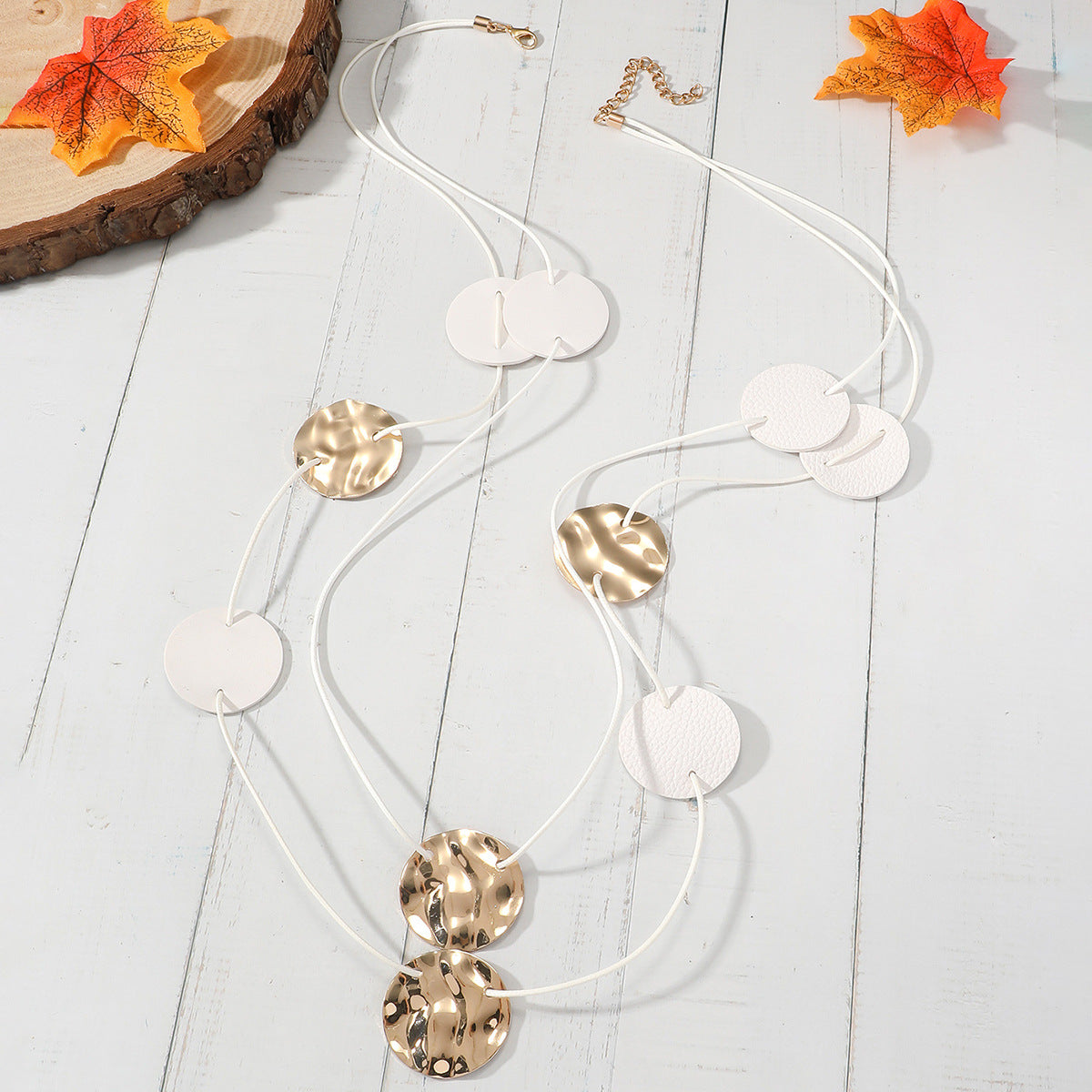 Celestial Earth Disc Layered Necklace