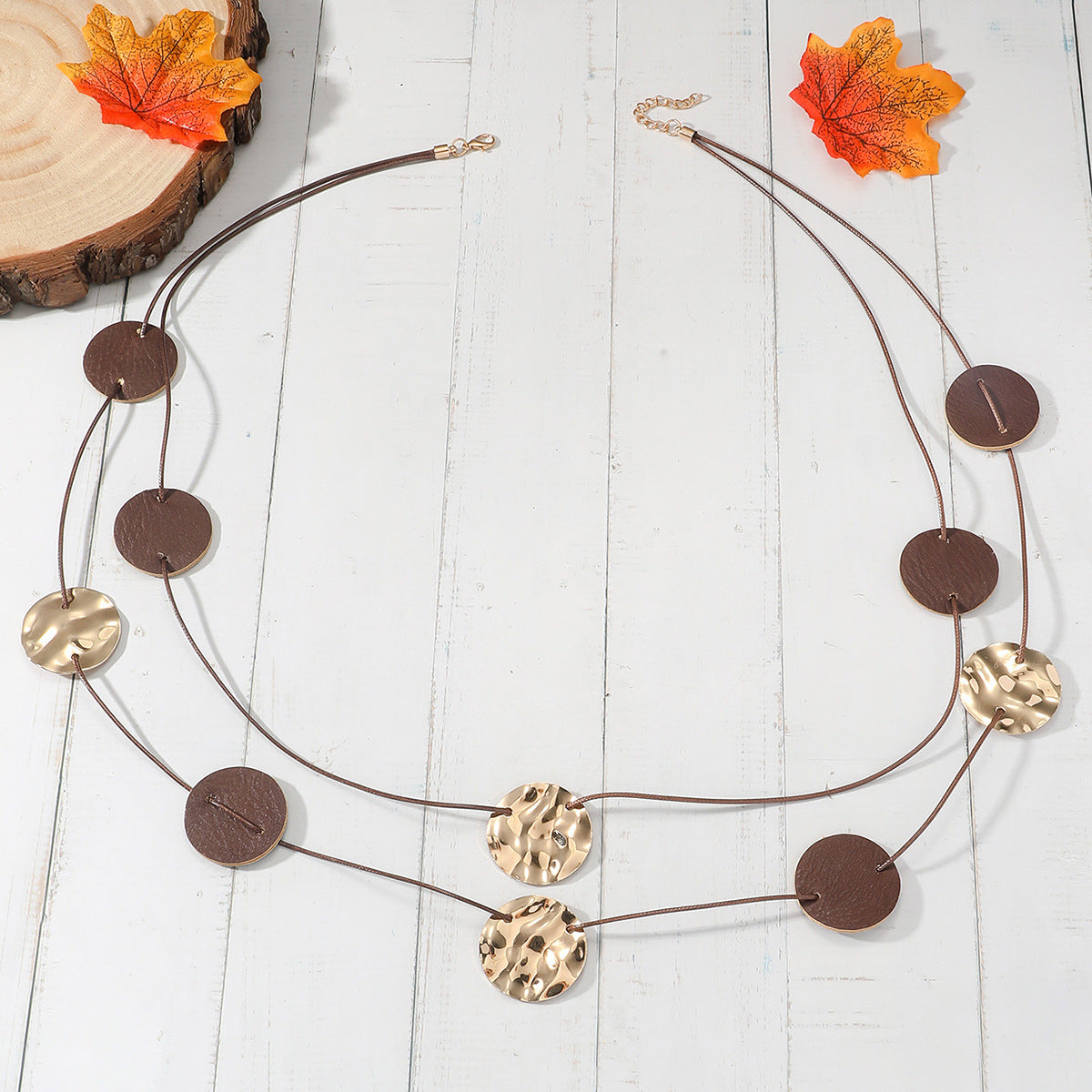 Celestial Earth Disc Layered Necklace
