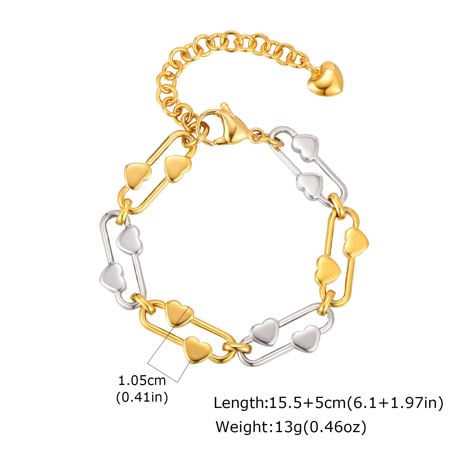 Golden Heartlinks Harmony Bracelet