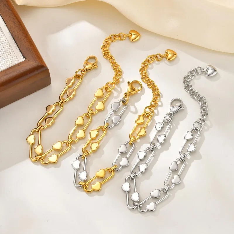 Golden Heartlinks Harmony Bracelet