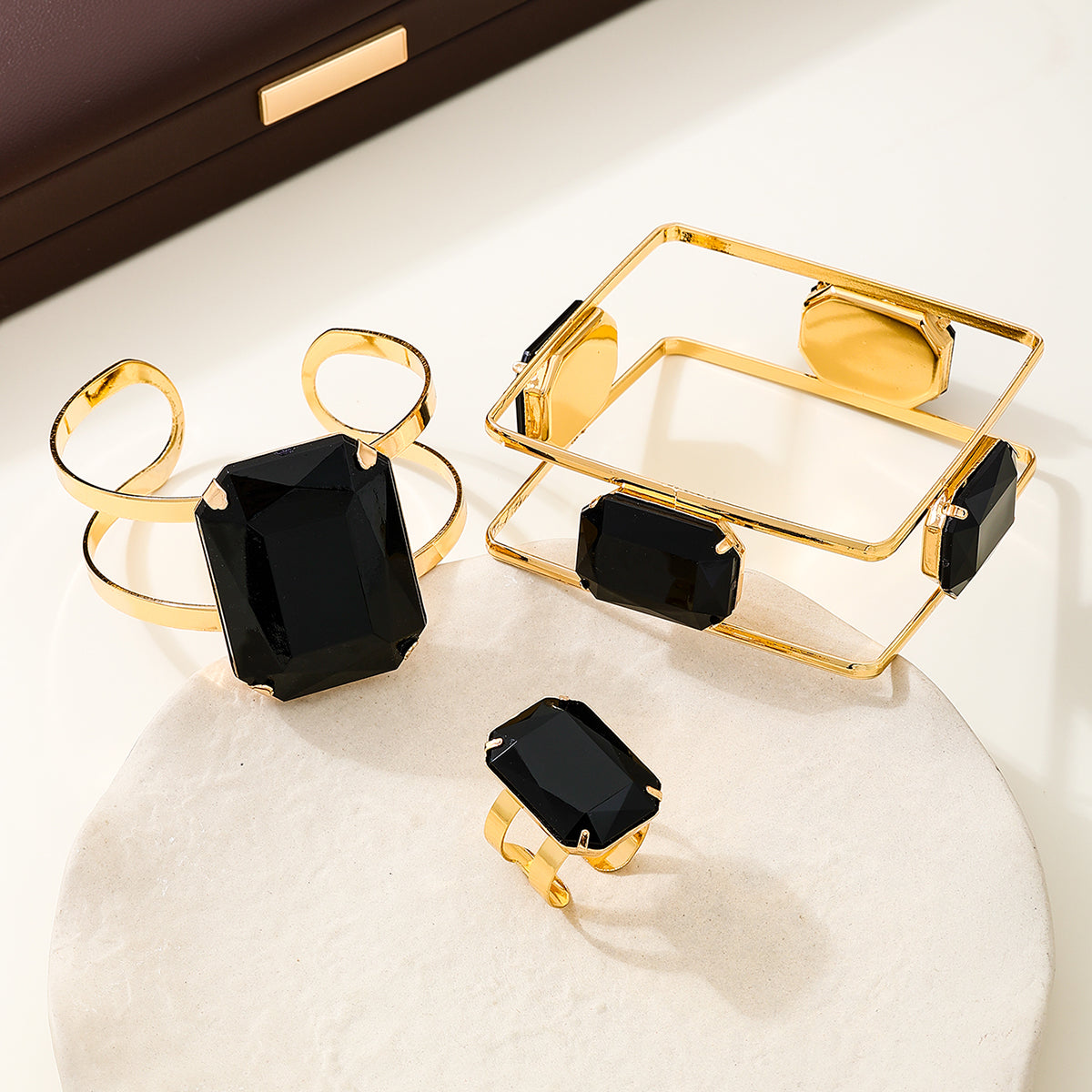 Midnight Prism Bangle & Ring Set