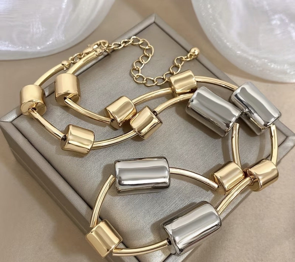 Solar Axis Two-Tone Necklace