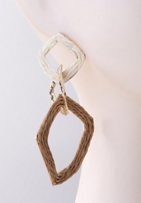 Desert Links Raffia Earrings ✨