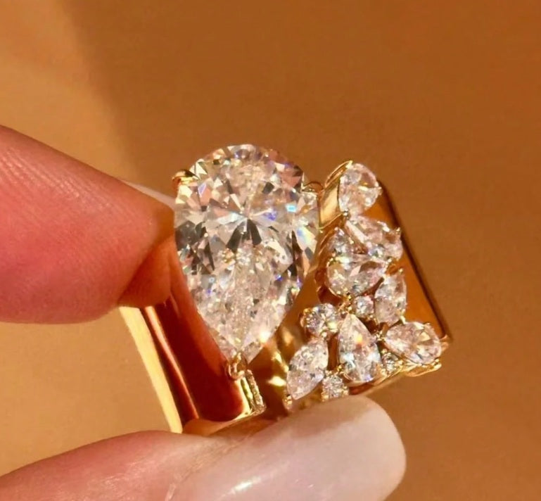Aurora Mirage CZ Adjustable Ring