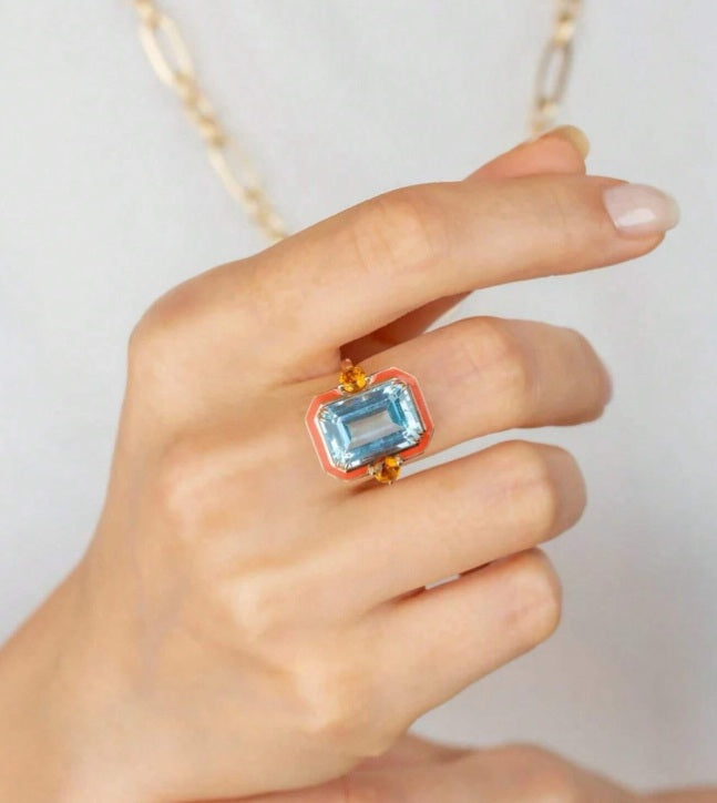 Aurora Prism Gem Statement Ring