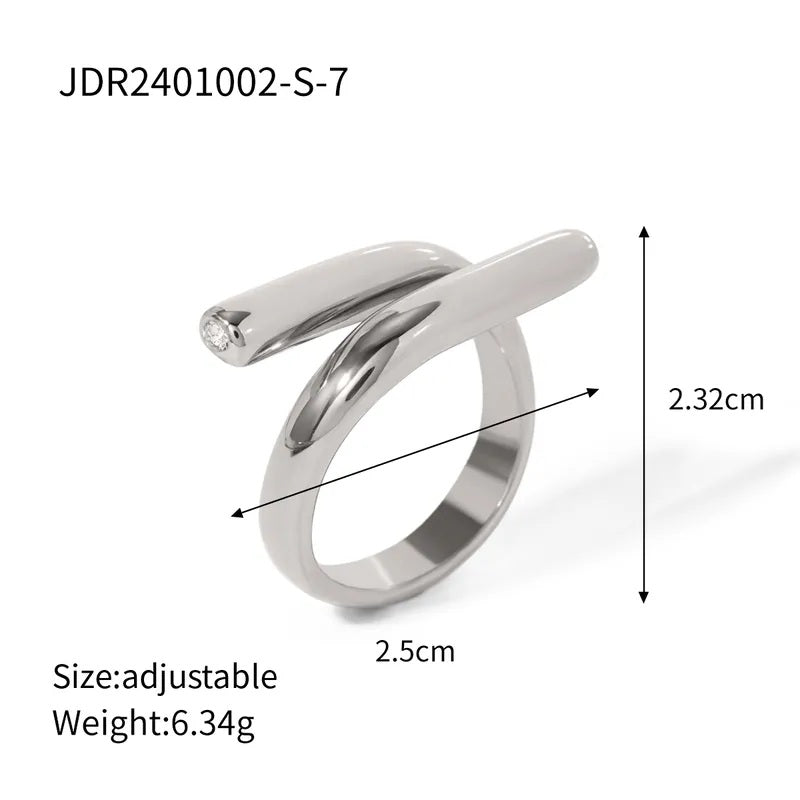 Aurora Twist Adjustable Ring