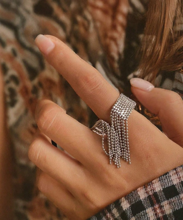 Cascade Fringe Statement Ring
