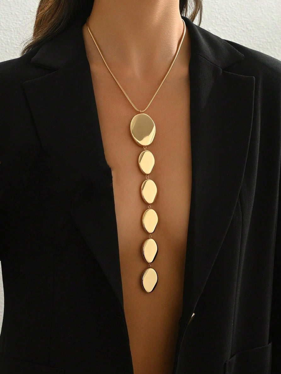 Cascade Sculptural Medallion Necklace