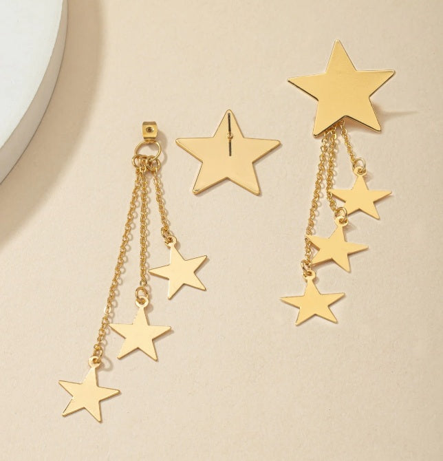 Celestial Cascade Star Earrings