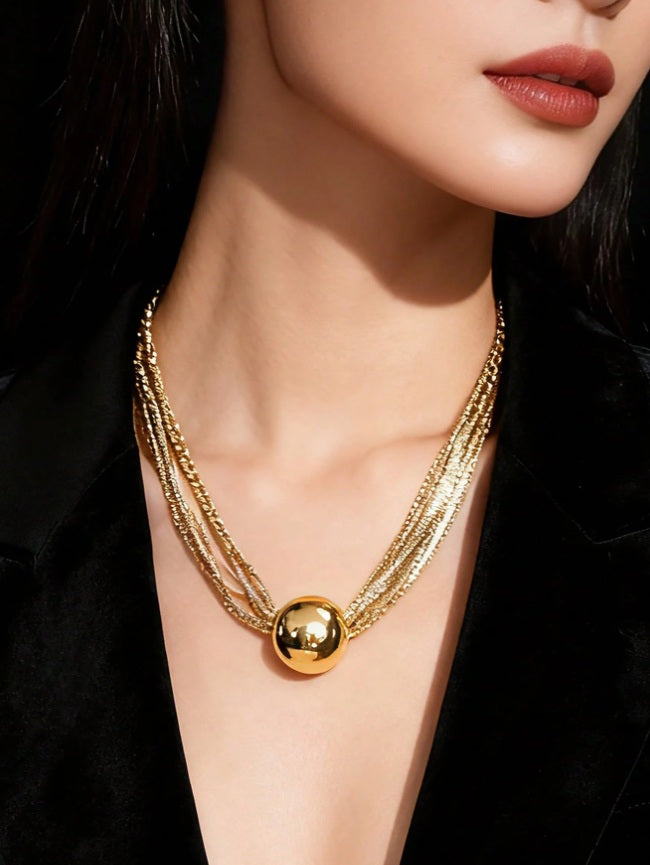 Celestial Sphere Multi-Strand Necklace