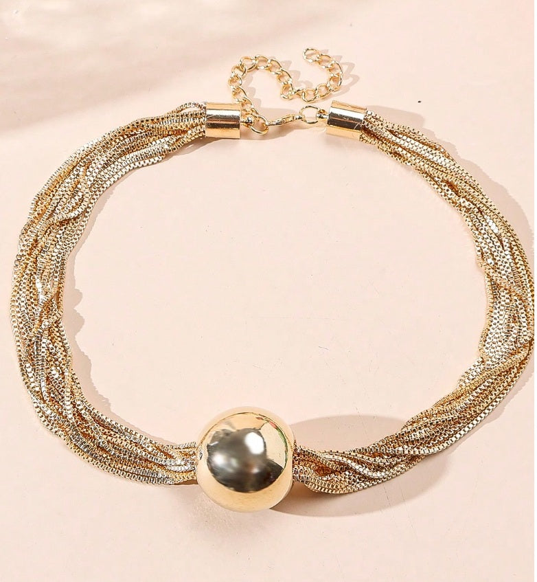 Celestial Sphere Multi-Strand Necklace