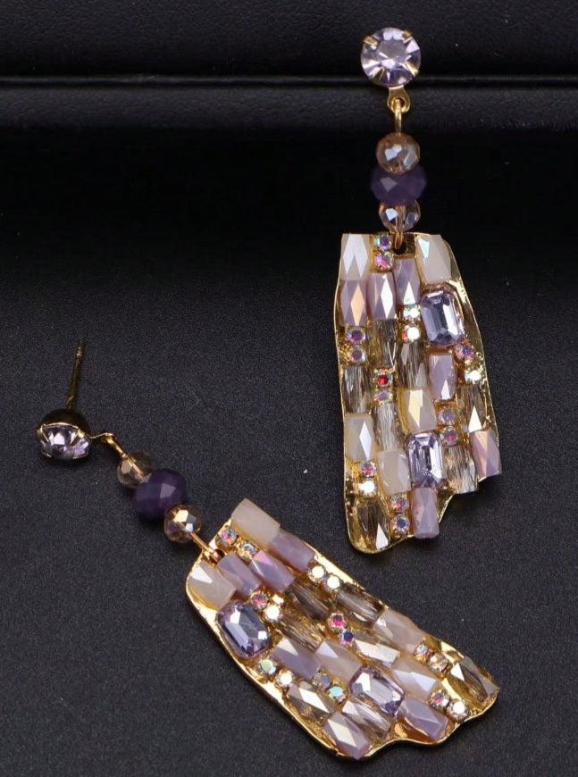 Champagne Twilight Crystal Earrings ✨