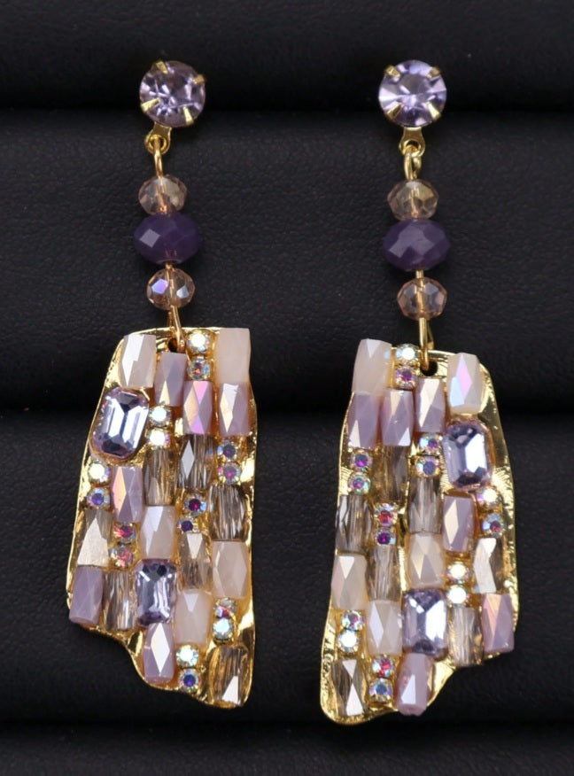 Champagne Twilight Crystal Earrings ✨