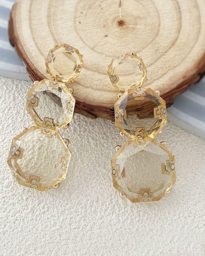 Crystal Cascade Statement Earrings