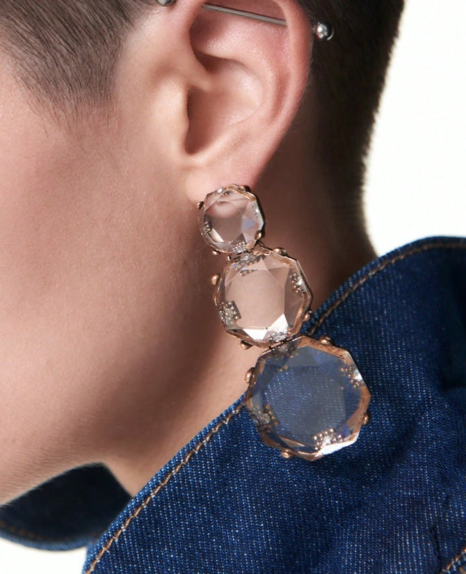Crystal Cascade Statement Earrings
