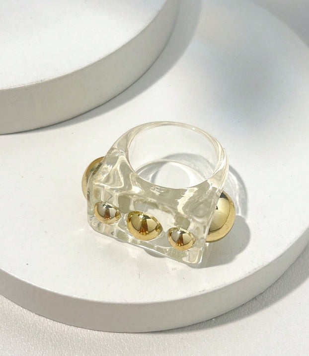 Crystal Mirage Acrylic Rings ✨