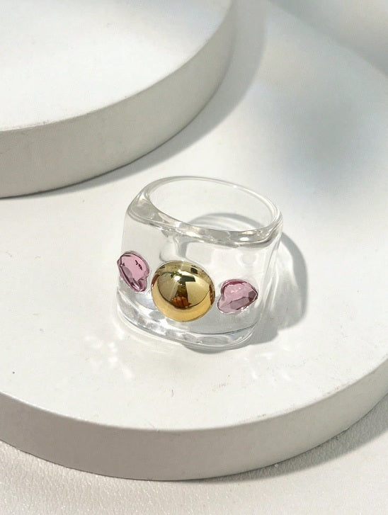 Crystal Mirage Acrylic Rings ✨