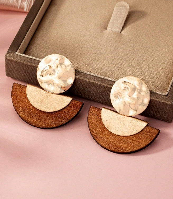 Desert Sunrise Wooden Earrings ✨