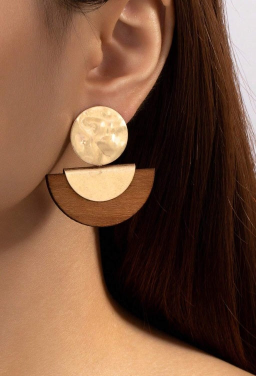 Desert Sunrise Wooden Earrings ✨