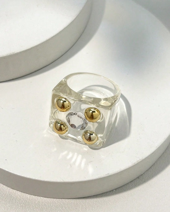 Crystal Mirage Acrylic Rings ✨