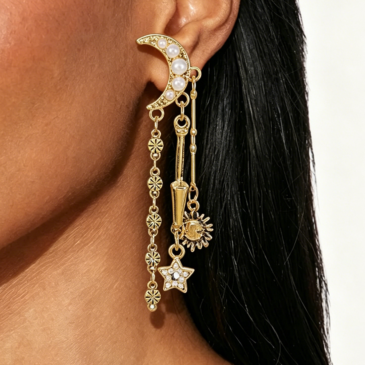 Sun & Moon Constellation Drop Earrings ✨