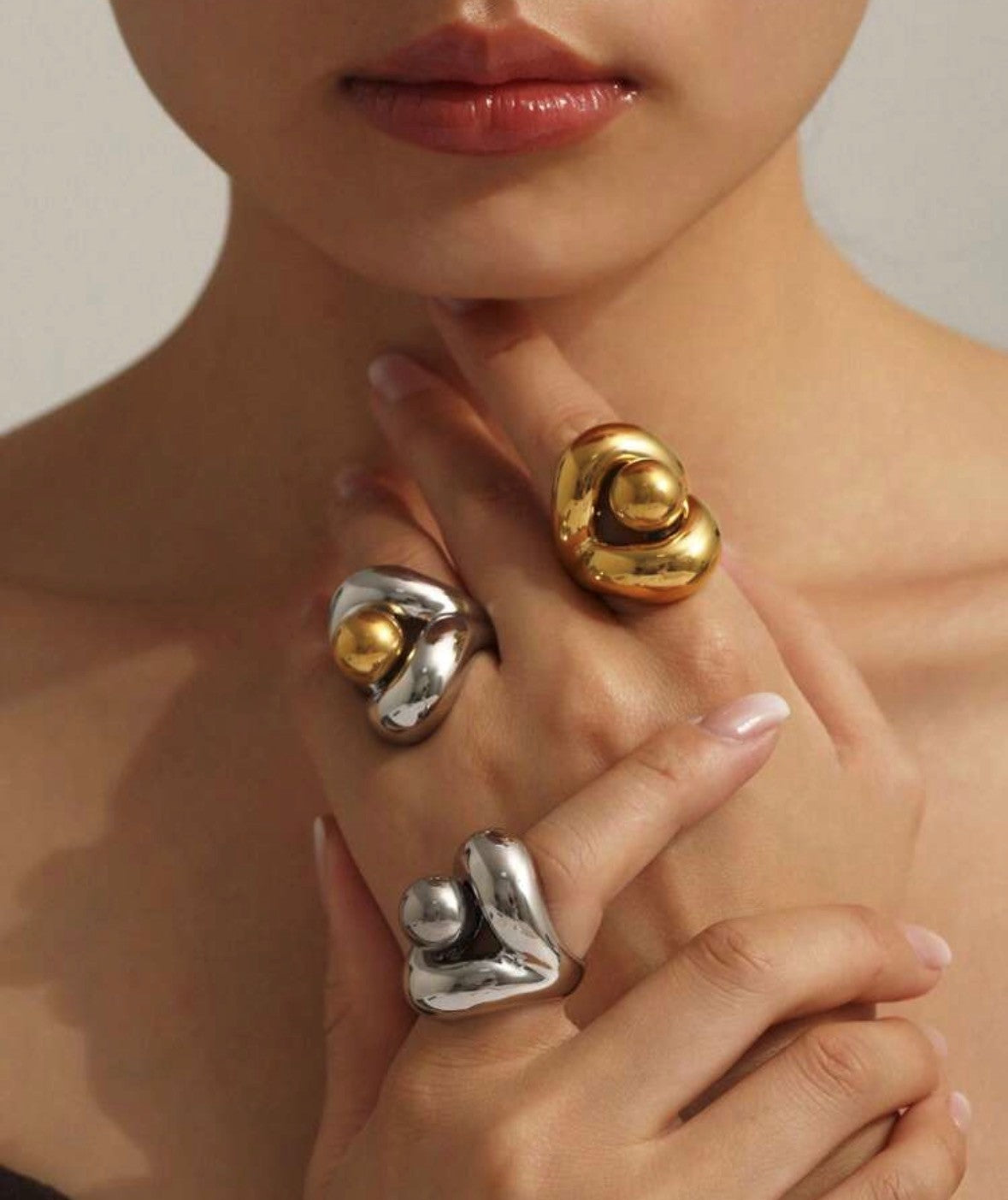 Embrace of Sol & Luna Rings