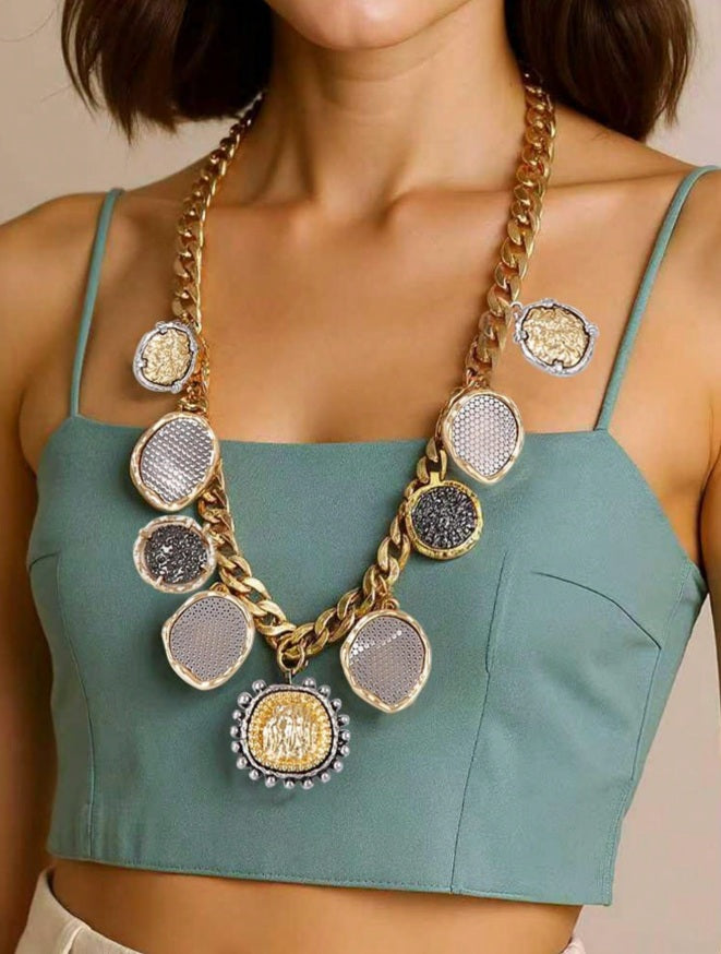 Empire Medallion Necklace & Bracelet
