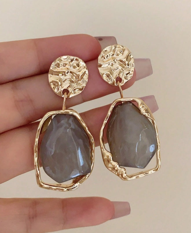 Ethereal Stone Drop Earrings