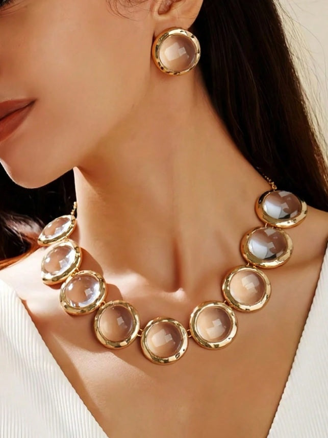 Gilded Aura Statement Set
