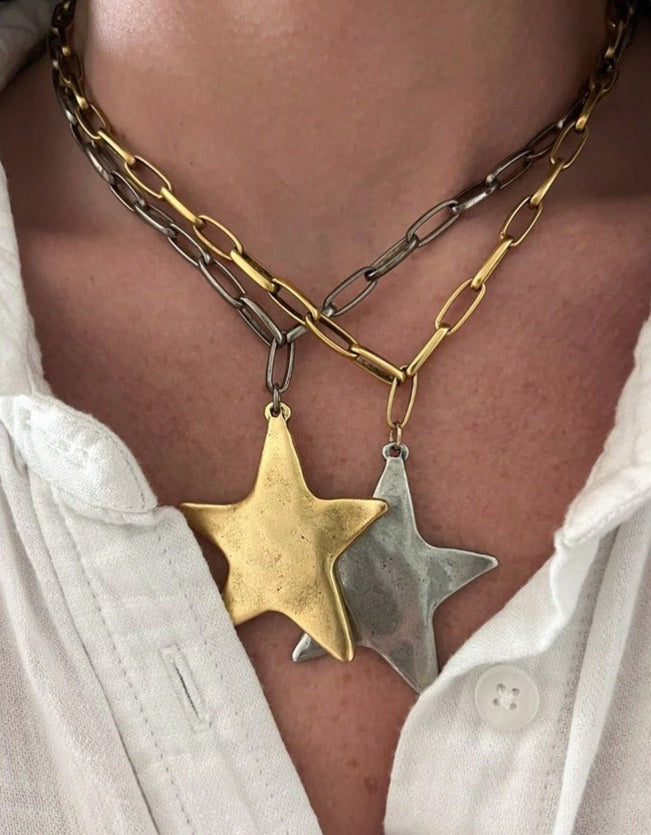 Golden Tidal Star Necklace