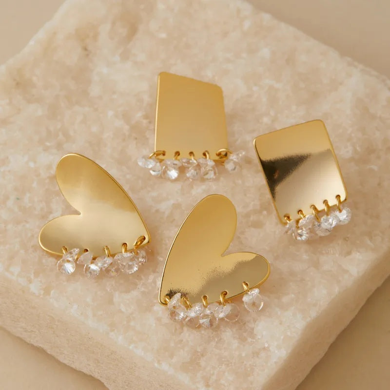 Golden Whisper Stud Earrings