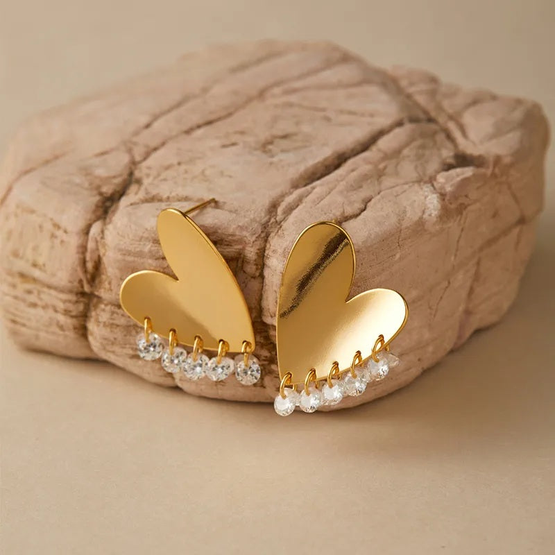 Golden Whisper Stud Earrings