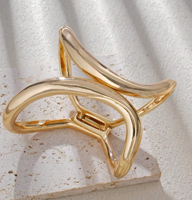 Golden Drift Open Cuff Bangle
