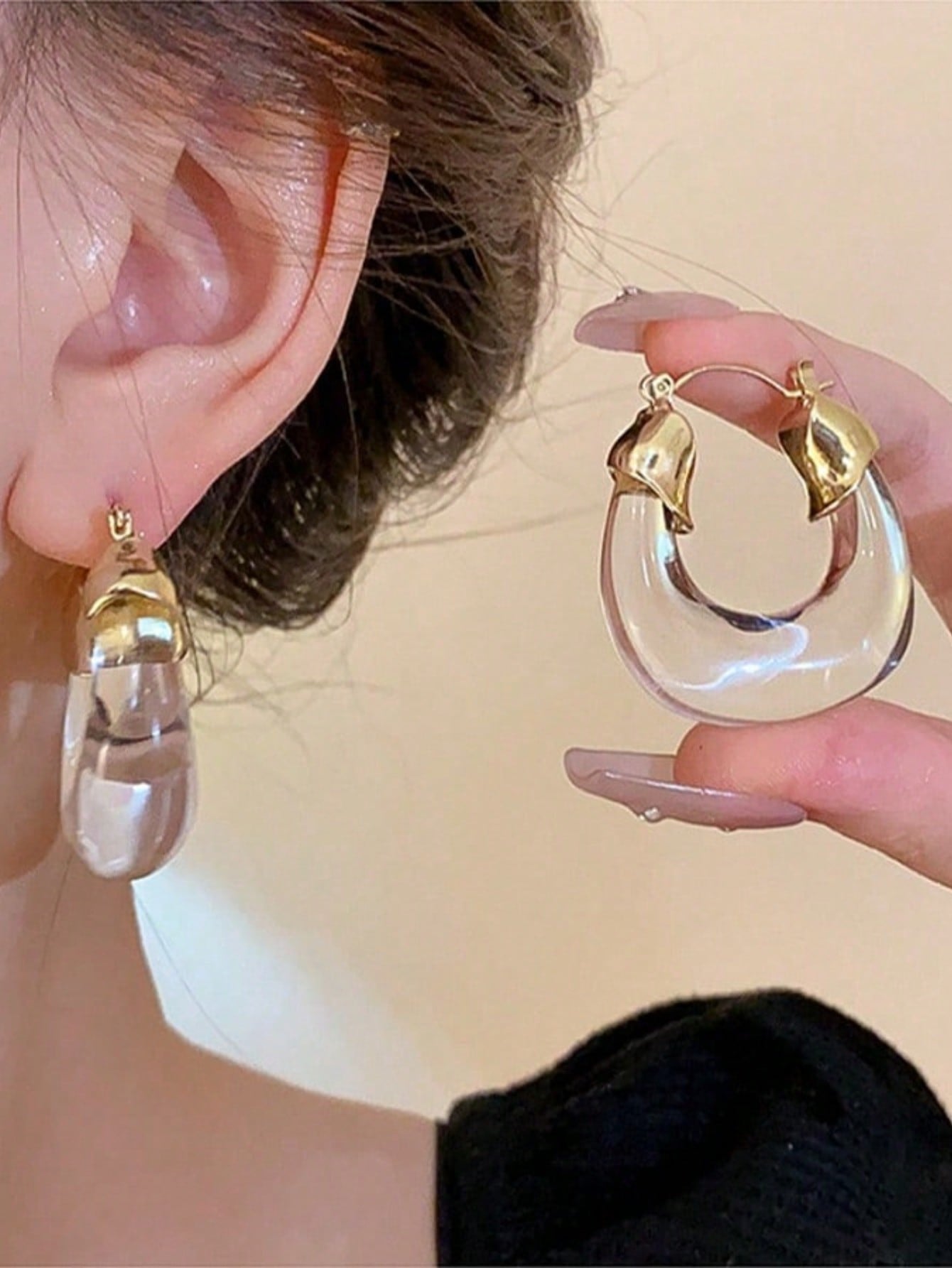Crystal Tide Hoop Earrings