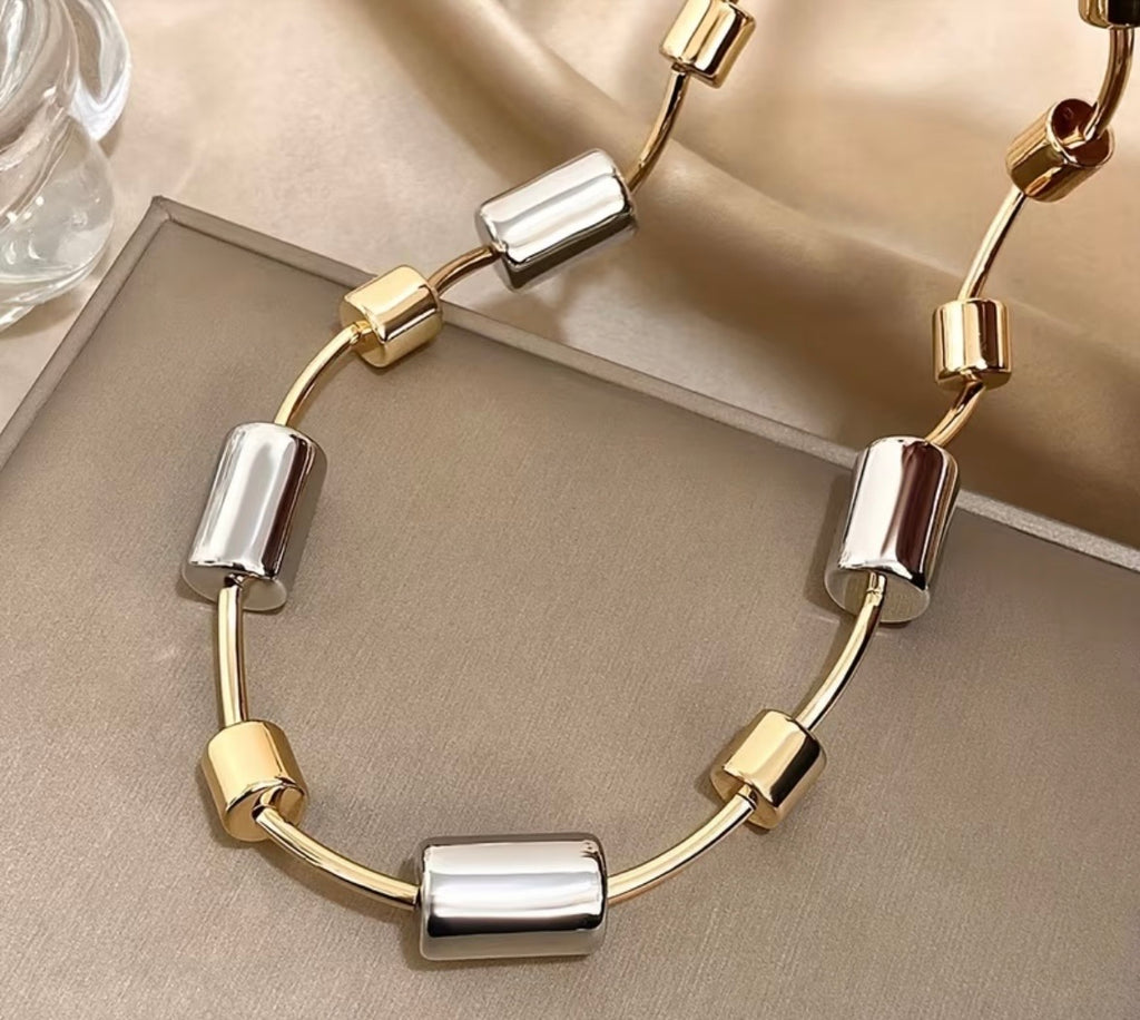 Solar Axis Two-Tone Necklace
