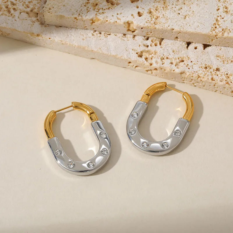 Luna Link CZ Hoop Earrings