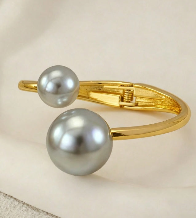 Lunar Pearl Orbit Bangles