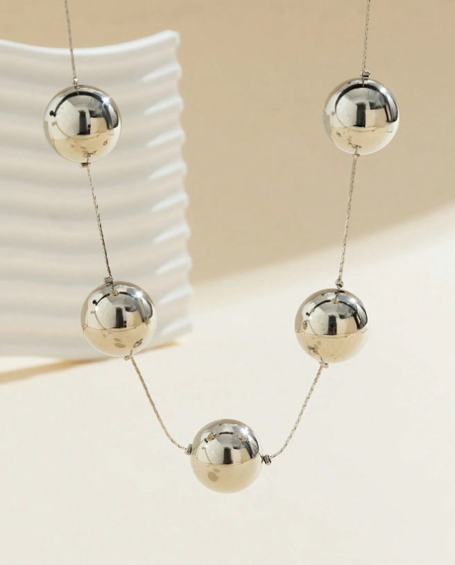 Lunar Reflection Sphere Necklace