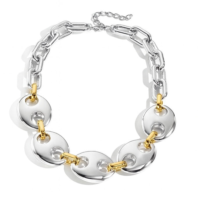 Lunar Link Statement Necklace