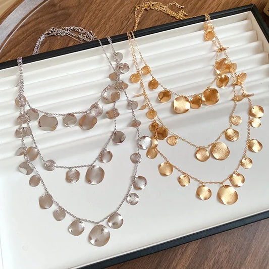 Moonlit Nomad Disc Layered Necklace