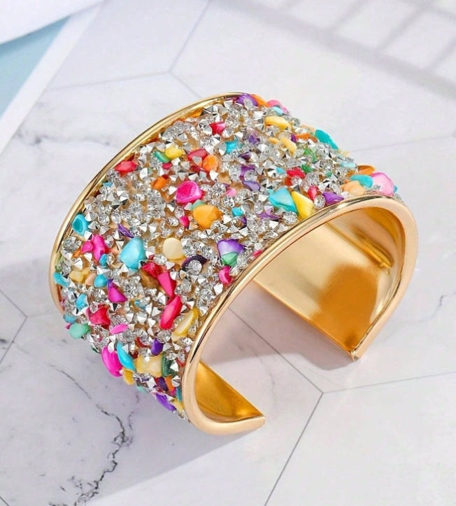 Radiant Confetti Luxe Cuff Bangle