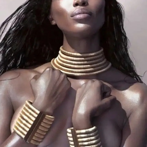 Regal Coil Collar & Cuff Set