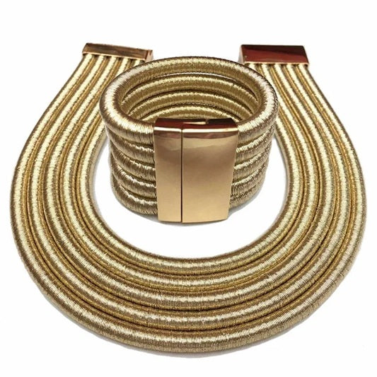 Regal Coil Collar & Cuff Set