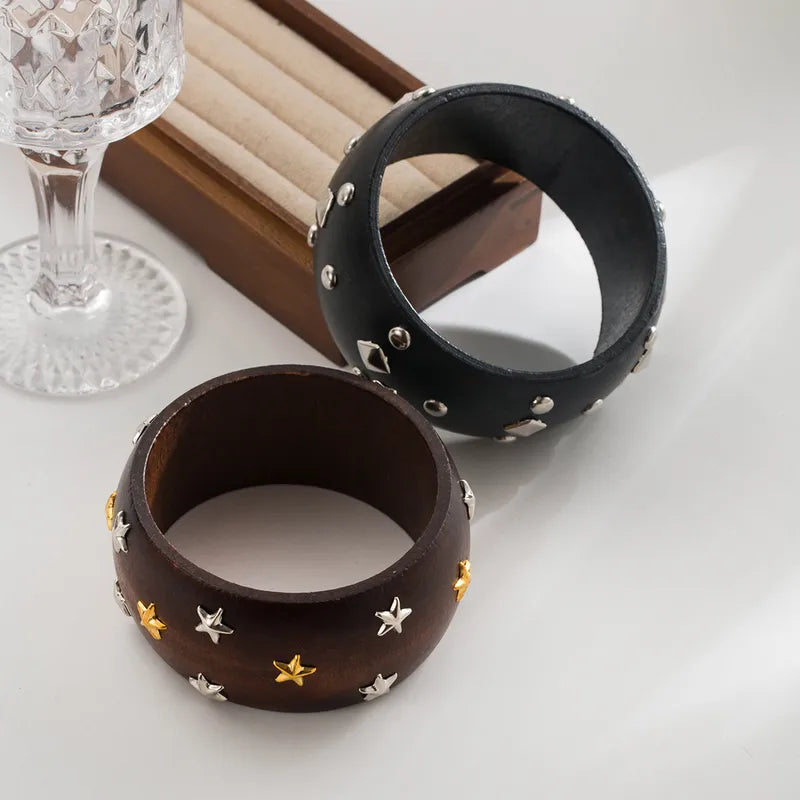 Starlight Voyager Wooden Bangle ✨