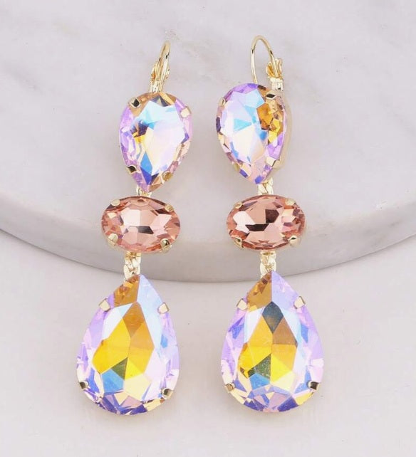 Aurora Cascade Crystal Earrings ✨