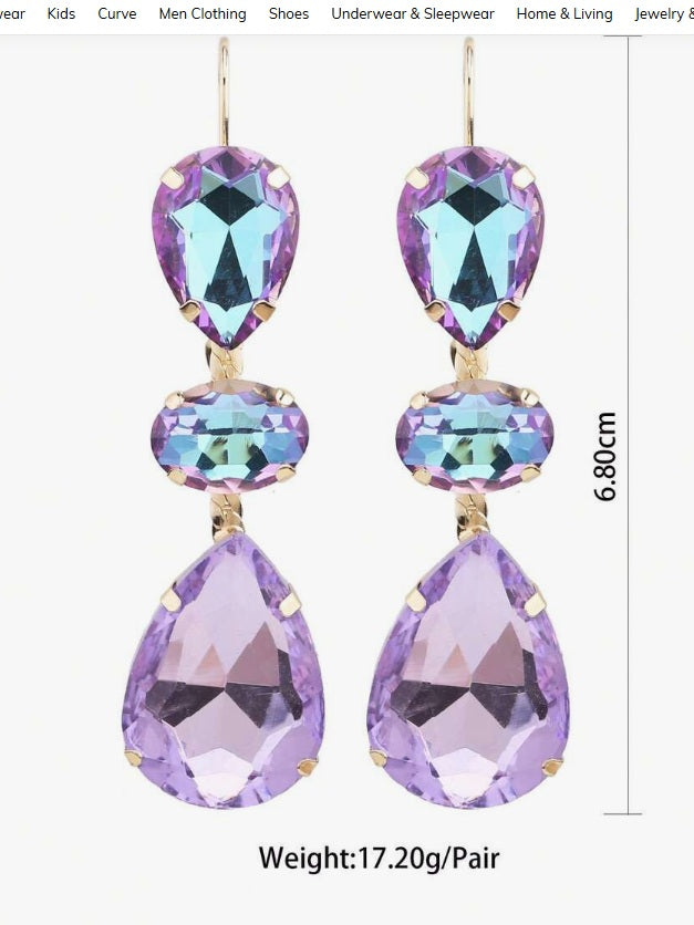 Aurora Cascade Crystal Earrings ✨