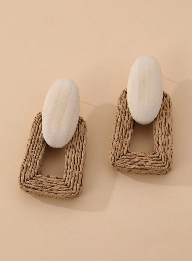 Sahara Chic Raffia Earrings ✨